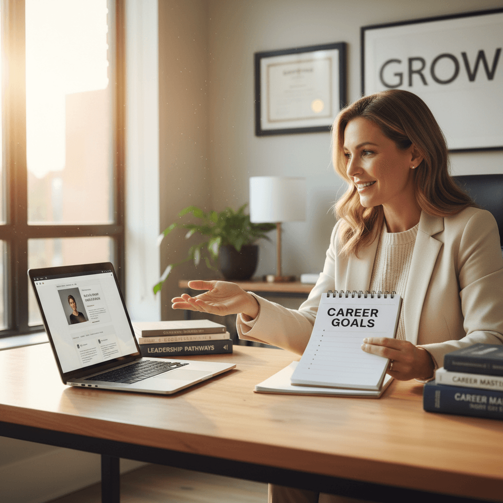 Career coach working one-on-one with client during planning session